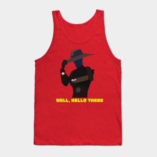 Well Hello There Silhouette Design Tank Top